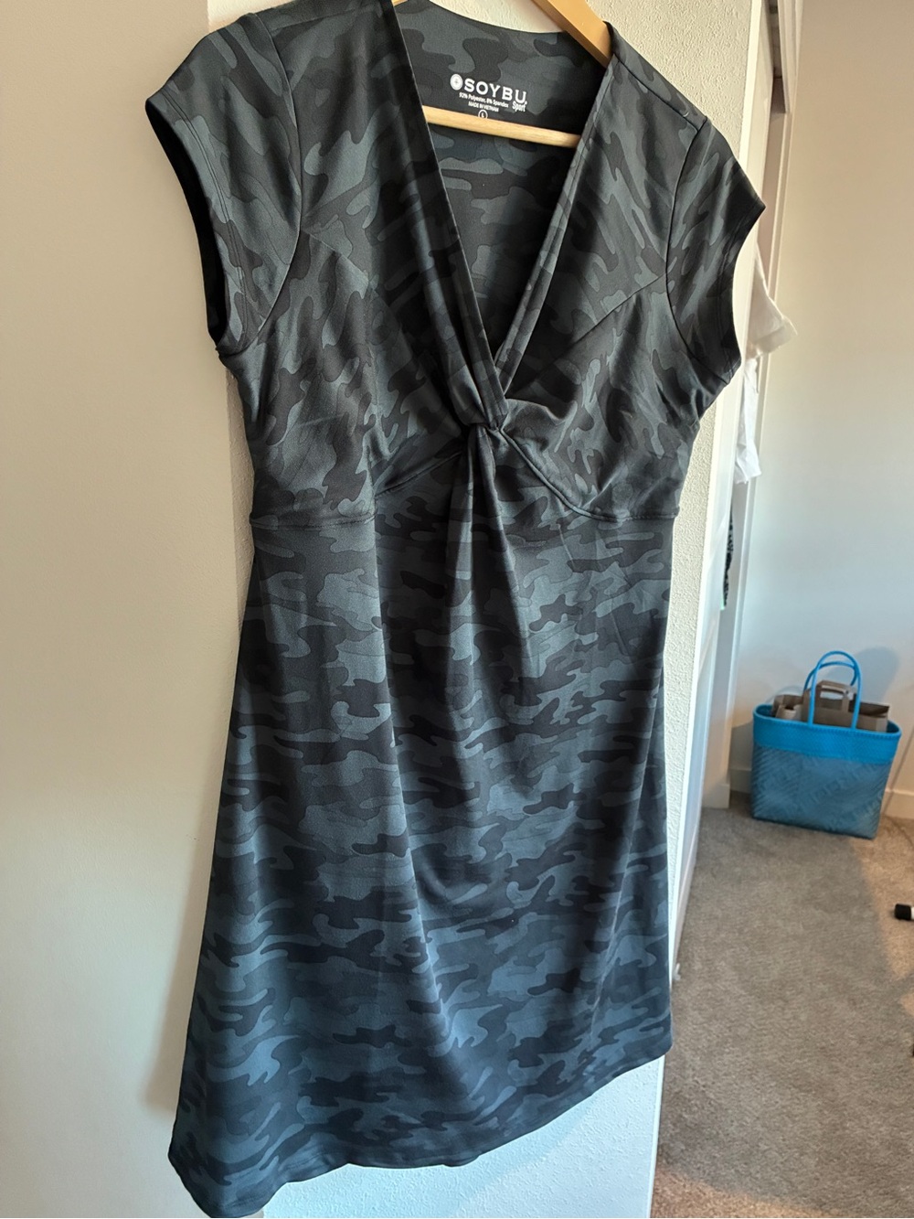 Soybu Black and Gray Camo Active Top